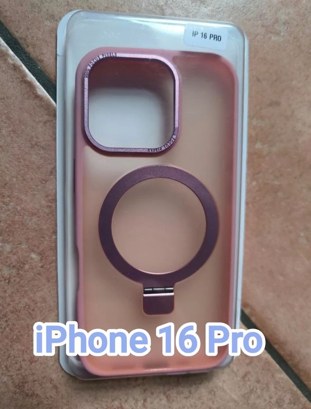 Custodia iPhone 16 Pro - Anello MagSafe Rosa