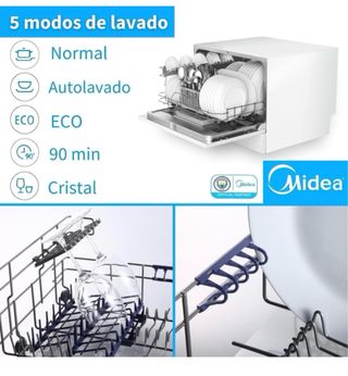 Lavavajillas Midea pequeño sin Instalación 