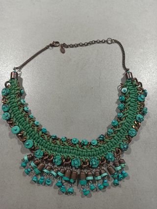 Collar Sfera turquesa y verde