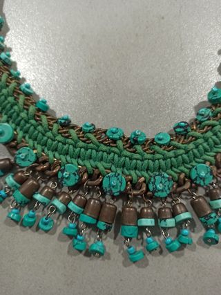 Collar Sfera turquesa y verde