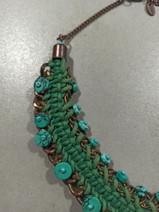 Collar Sfera turquesa y verde