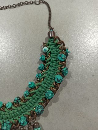 Collar Sfera turquesa y verde