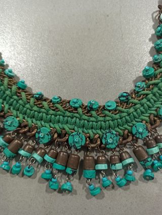 Collar Sfera turquesa y verde