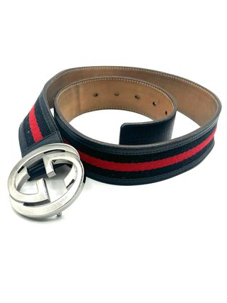 Cinturón Gucci Negro y Rojo