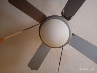Ventilador techo gris plata