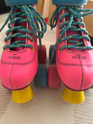 Patines infantiles rosa fucsia Vision, talla 32