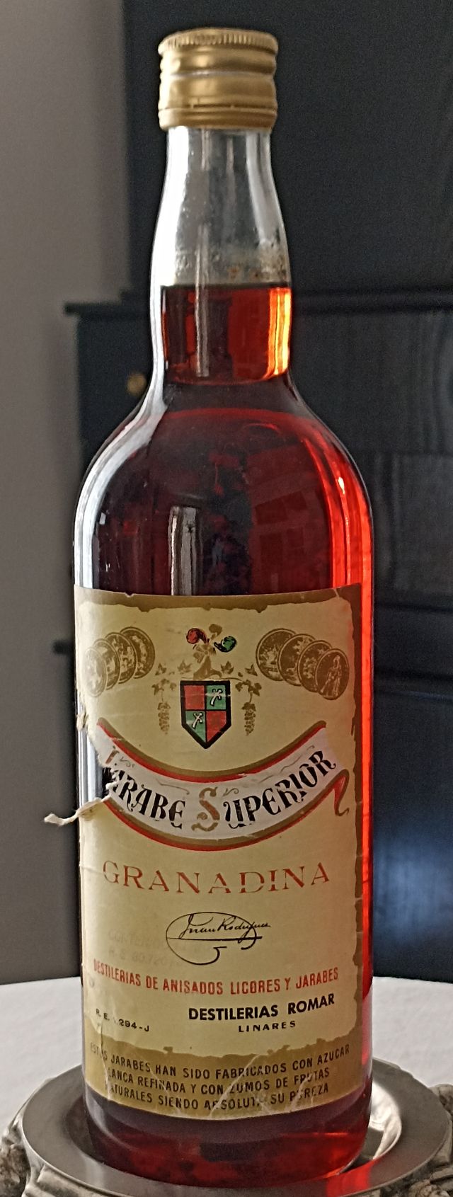 Botella de Granadina. Destilerías Romar (OB43)