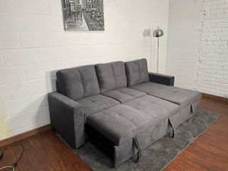 nuevo Sofá cama chaise longue gris