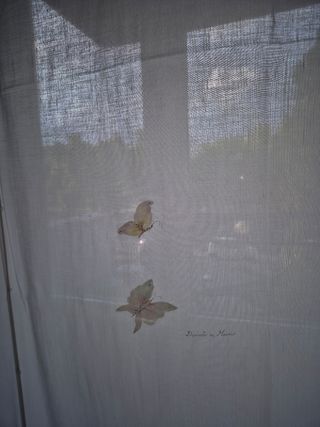 Tenda a pacchetto confezionata e dipinta a mano