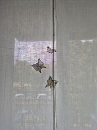 Tenda a pacchetto confezionata e dipinta a mano