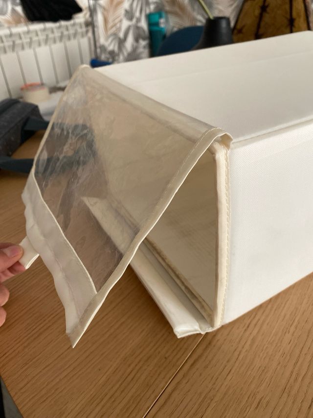 Caja almacenaje Ikea - Tela, Blanca