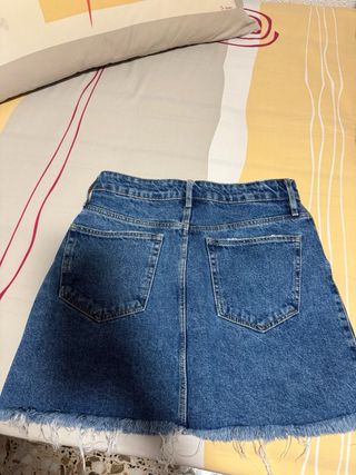 Mini Falda Vaquera Zara - Azul