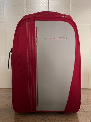 Maleta rígida JASLEN roja y gris