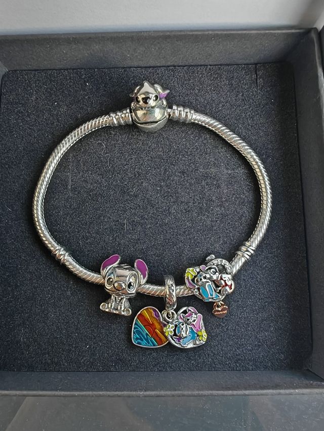 Pulsera Stitch Disney plata