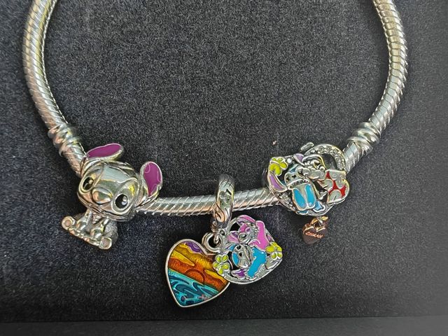 Pulsera Stitch Disney plata