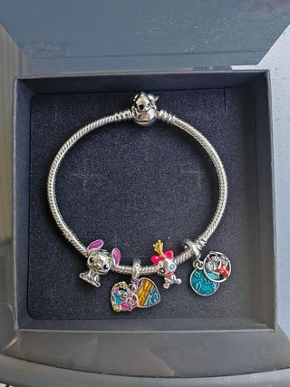 Pulsera Stitch Disney plata