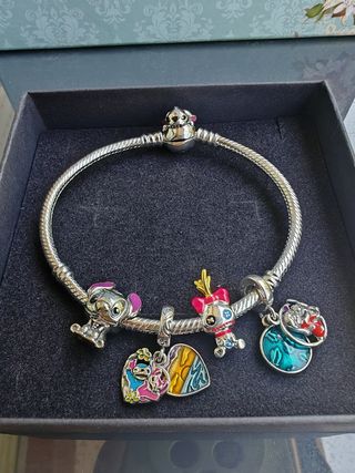 Pulsera Stitch Disney plata