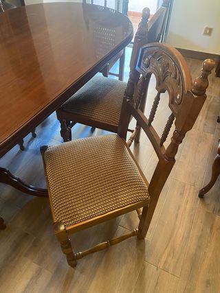 Mesa comedor extensible + 6 sillas y mesa salon