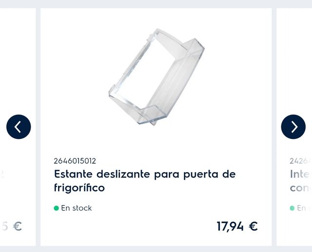 Estante Deslizante Frigorífico Electrolux