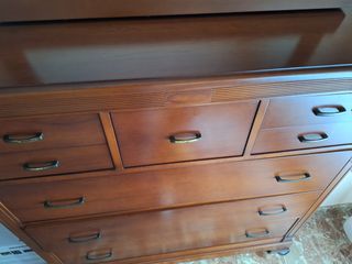 Cómoda con espejo - Madera cerezo