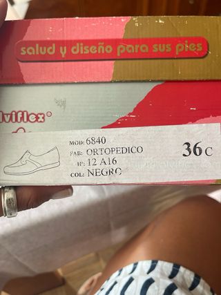 Zapato Ortopédico Negro Mujer