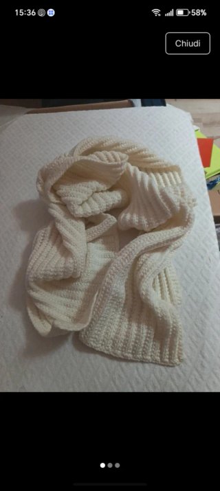 Sciarpa beige lunga