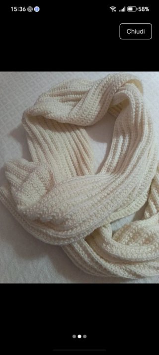 Sciarpa beige lunga