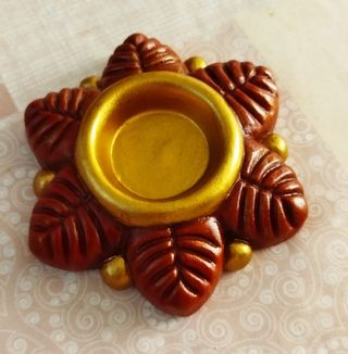 Portacandela Thun in ceramica