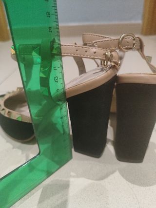 Zapatos SHEIN tacón, dorados, 37