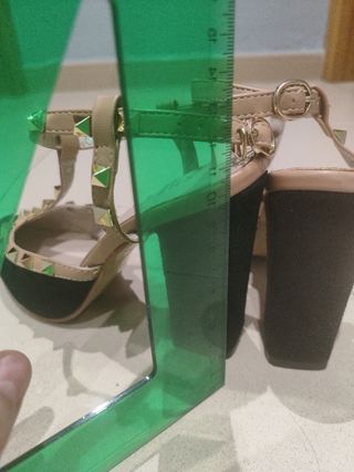 Zapatos SHEIN tacón, dorados, 37