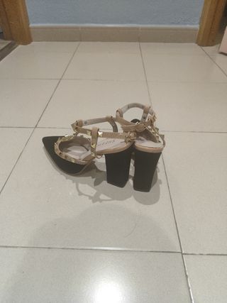 Zapatos SHEIN tacón, dorados, 37