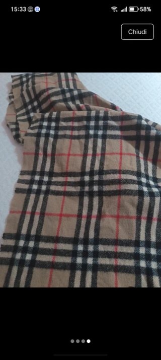 Sciarpa beige e marrone a quadri