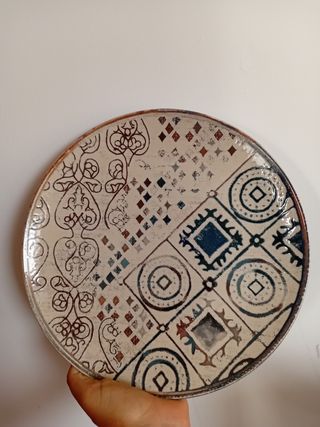 Vajilla vintage cerámica pintada a mano