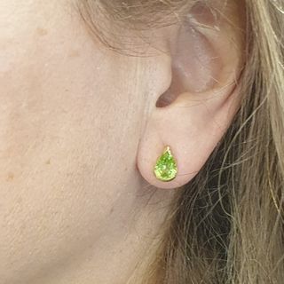 PENDIENTES ORO 18K Y PERIDOTOS