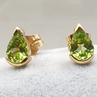 PENDIENTES ORO 18K Y PERIDOTOS