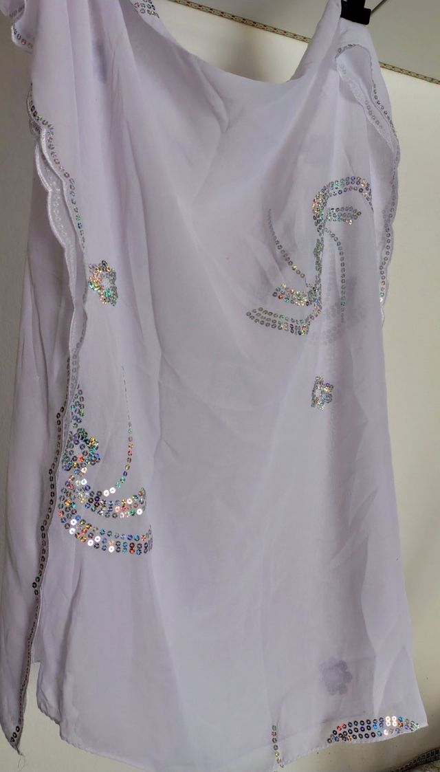 Pareo bianco con paillettes