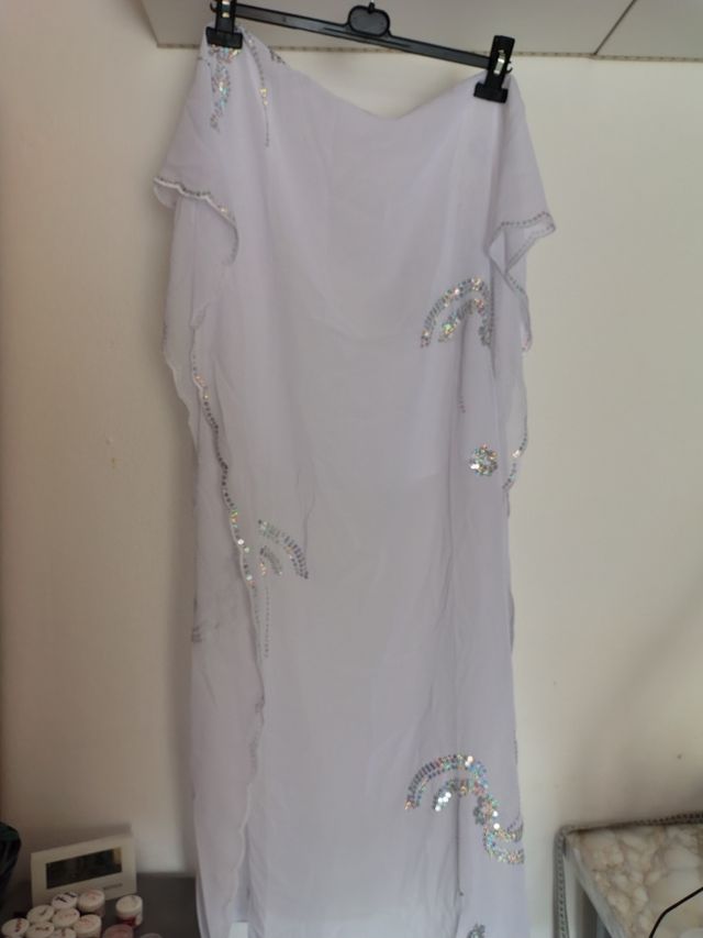 Pareo bianco con paillettes
