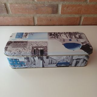 Caja metálica vintage Grecia