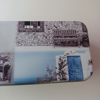 Caja metálica vintage Grecia