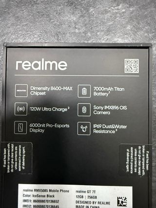 realme GT 7T 256GB - Negro