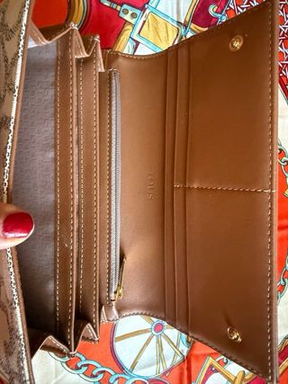 Cartera Tous beige y marrón