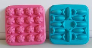 4 MOLDES PARA HELADOS, CUBITOS...+ JARRA MEDIDORA