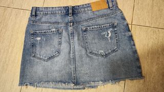 Mini Falda Vaquera Zara - Azul