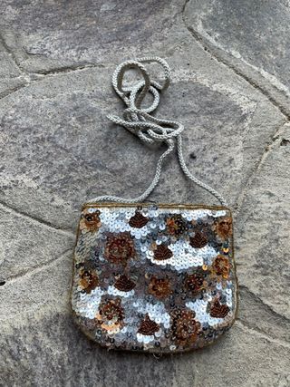 Mini borsa paillettes oro argento