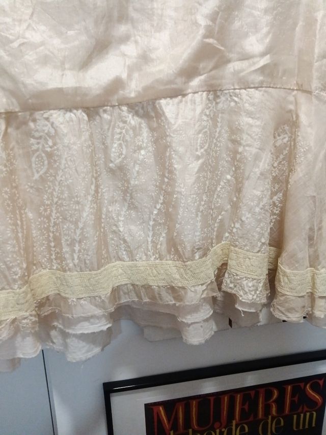 Blusa seda boho - beige