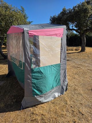 Tienda cocina camping - Gris y Rosa