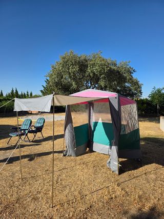 Tienda cocina camping - Gris y Rosa