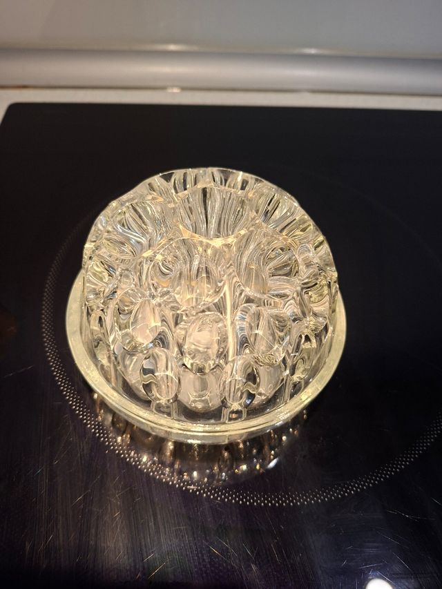 Portaflorero cristal vintage