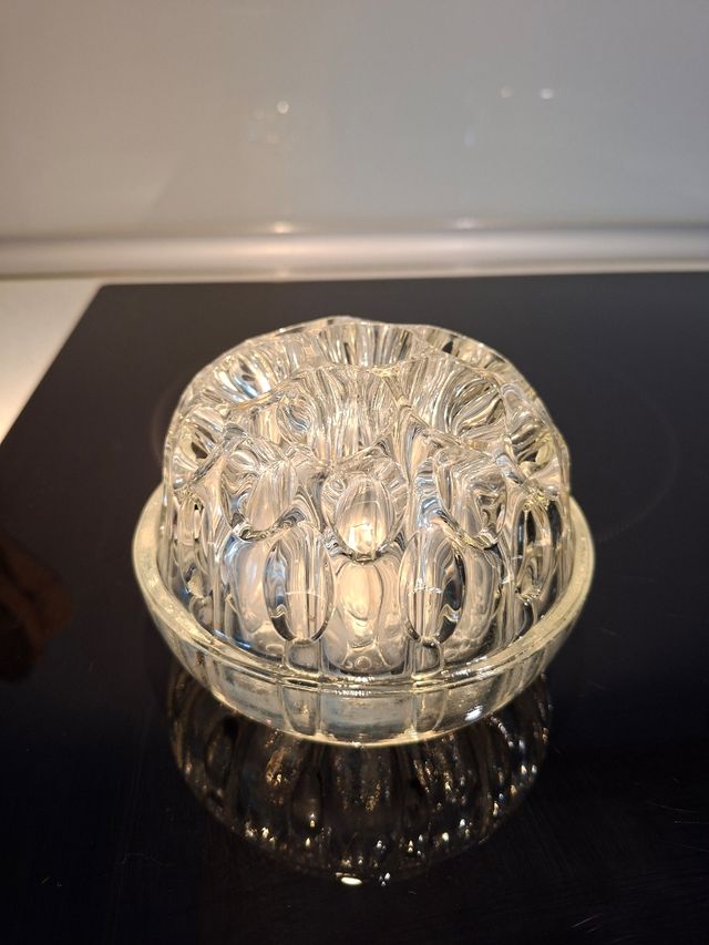 Portaflorero cristal vintage