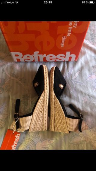 Alpargatas Refresh - Cuñas negras TALLAS 36 40